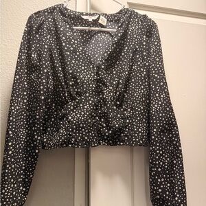 Levi's Black and White Floral Blouse